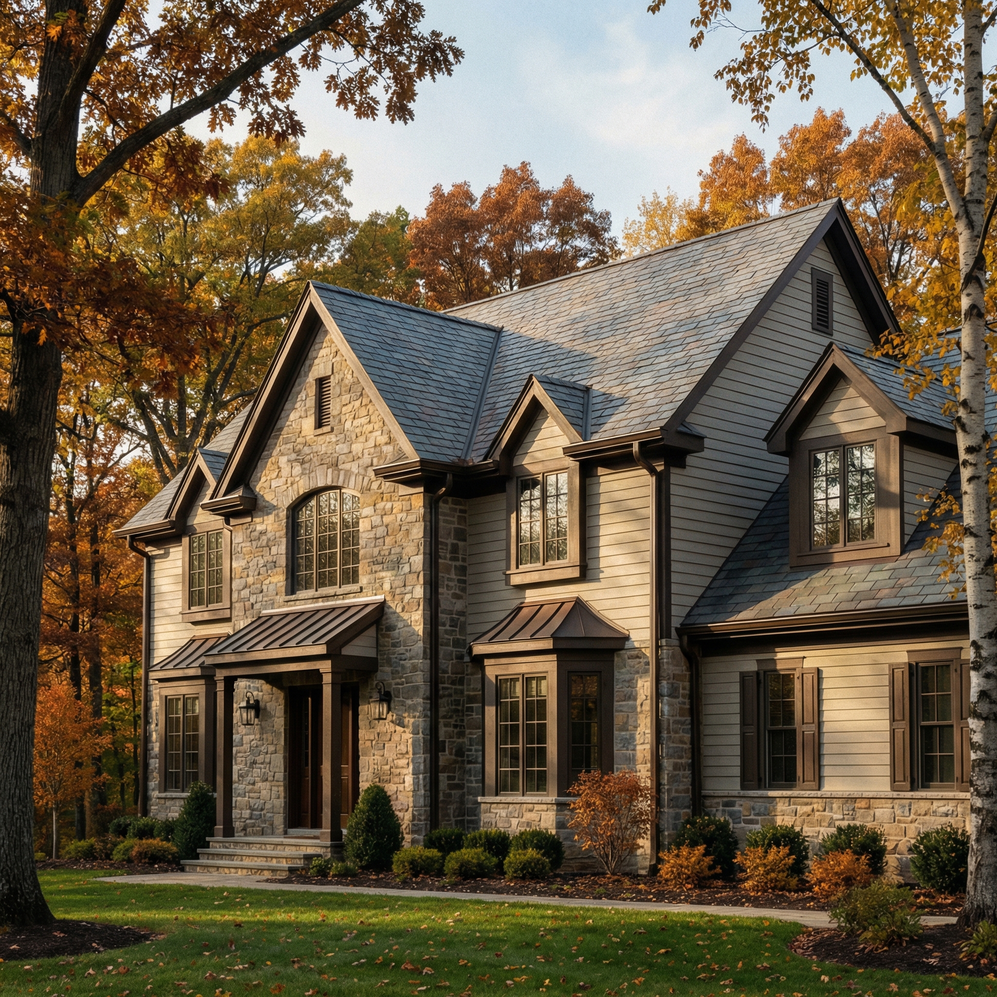 Technician Cleaning Gutters